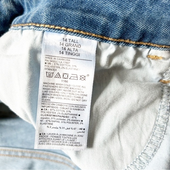 Old Navy 14 Tall Power Slim Straight Mid-Rise denim Lightweight with Stretch - Picture 4 of 7